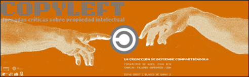 Cartel de las II Jornadas Copyleft [Barcelona 2004]