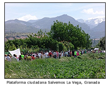 Plataforma ciudadana Salvemos La Vega, Granada