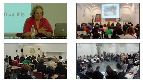 Imágenes de los seminarios 'Crítica Queer' (2007) y 'Cuerpo Impropio' (2010)