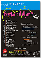 Cartel del "Festival por un Aljatafe Habitable"