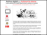 Captura de la web-archivo digital del proyecto "Luchas autónomas en el Estado español 1970-1977"