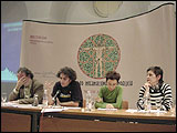 De izquierda a derecha: Julio Pérez Perucha, Marcelo Expósito, María Ruido y Fefa Vila