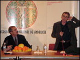 José María Martín Delgado (Rector de la UNIA) y Víctor Gómez Pin 