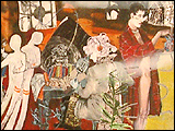 Fragmento del cuadro "El taller de la pintora. Alegoría real que determina una fase de siete años de mi vida artística en la República de Berlín", de Alice Creischer
