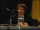 Imagen de Philippe Artières durante su intervención en Umbrales