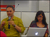 Nicolas Malevé y María Ptqk en el seminario 'Cuerpo Impropio. Guía de modelos somatopolíticos y de sus posibles usos derivados'
