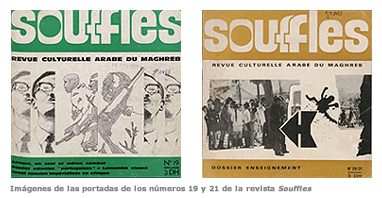 Imágenes de las portadas de los números 19 y 21 de la revista Souffles