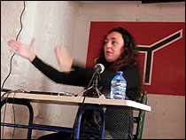 Cristina Cruces durante su intervención en el encuentro que la PIE.FMC organizó en Sevilla entre los días 19 y 21 de noviembre de 2013