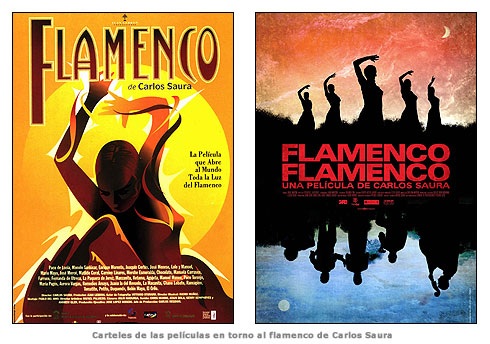 Carteles de las películas en torno al flamenco de Carlos Saura