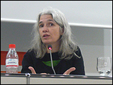 Belén Gopegui en el seminario 'Literatura y después. Reflexiones sobre el futuro de la literatura después del libro'