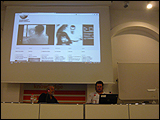 José Luis Ortiz Nuevo y Pedro G. Romero en la presentación de la web de la Plataforma Independiente de Estudios Flamencos Modernos y Contemporáneos (PIE.FMC)